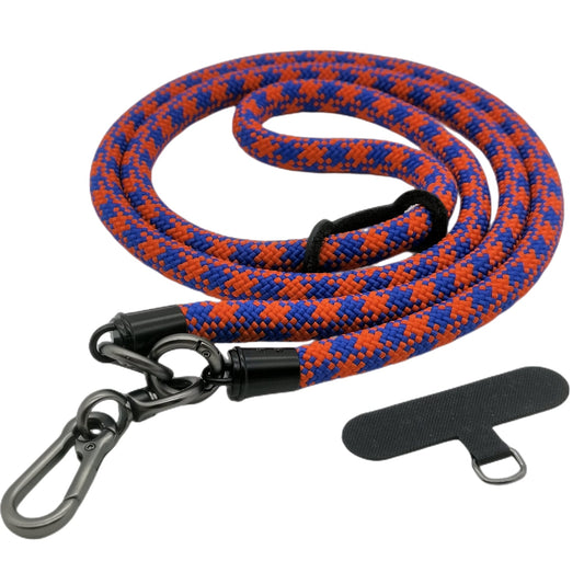 Cell Phone Lanyard Crossbody Rope Around The Neck Wrist Strap for Most Smartphone Case Headset Keychain Offices ID - Red/Blue