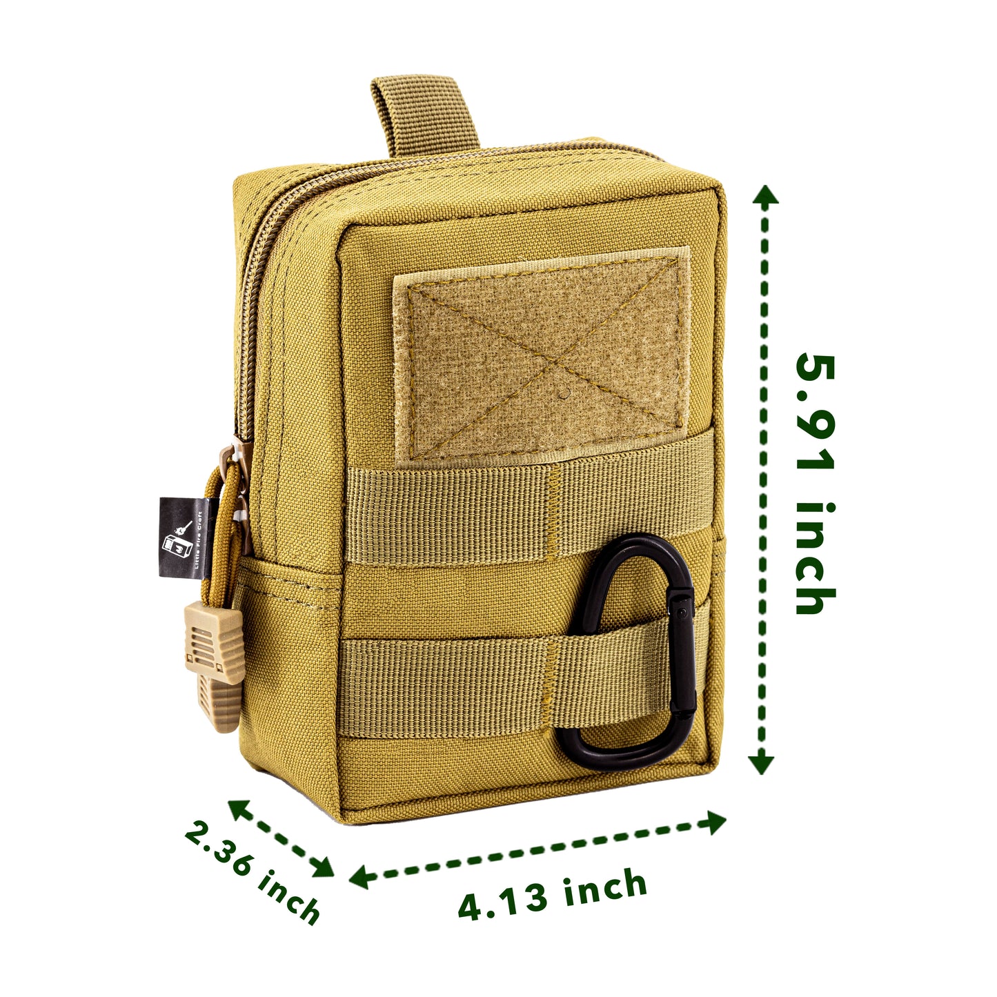 Molle Pouch Tactical Compact Water-Resistant Military Utility EDC Pouch Bag Camping Gear Pouch (Tan)