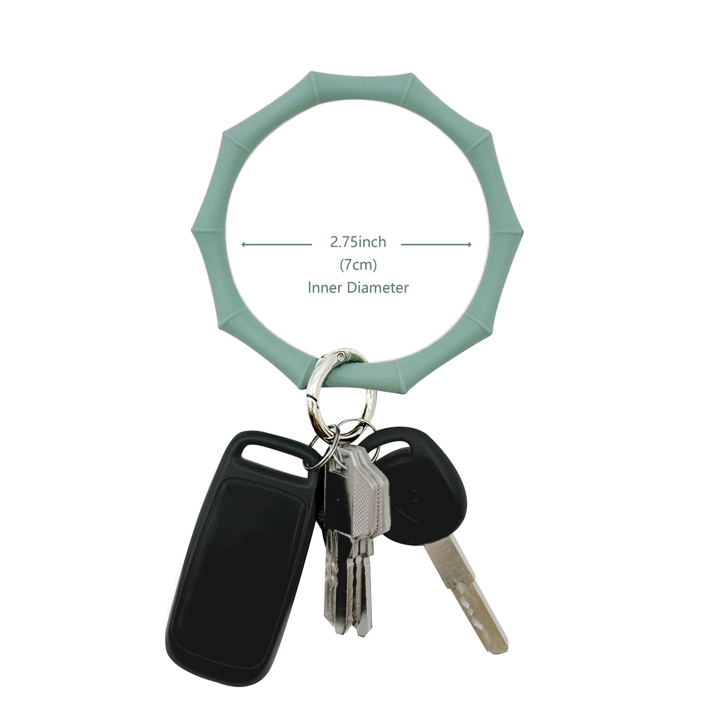 Silicone Phone Wrist Strap Hand Strap Phone Wristlet Strap Keychain Phone Wristband with Phone Tether Tab (Blackish Green)