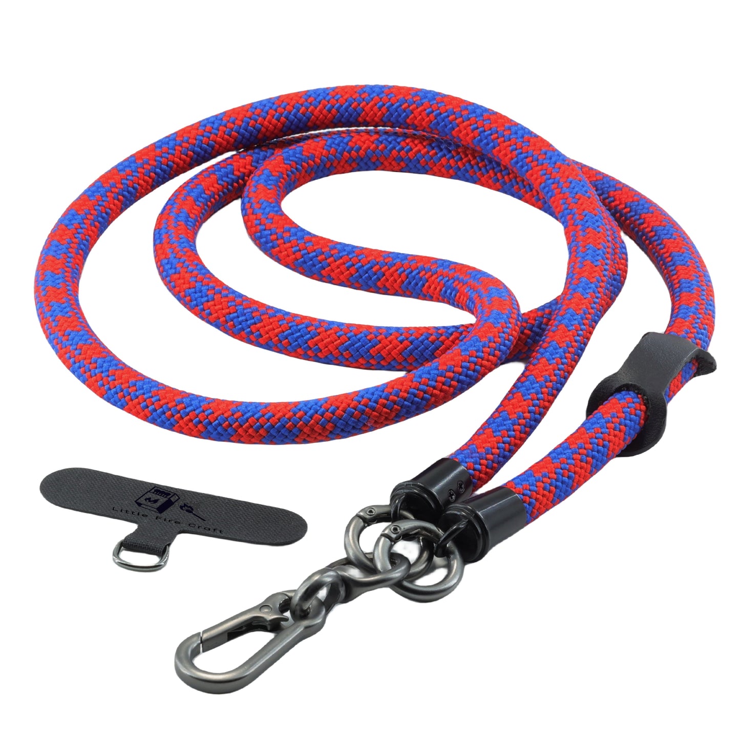 Cell Phone Lanyard Crossbody Rope Around The Neck Wrist Strap for Most Smartphone Case Headset Keychain Offices ID - Red/Blue