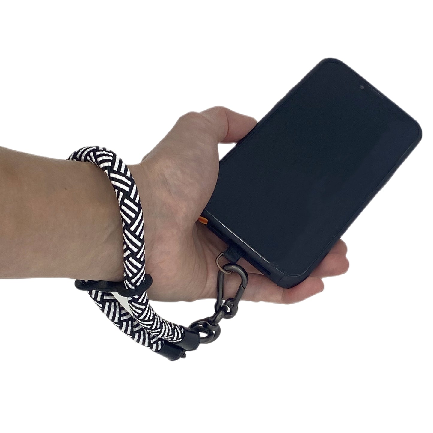 Phone Lanyard Wrist Strap Phone Strap Wrist Lanyard for Cell Phone Around The Hand with Lanyard Patch (Black/White)