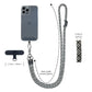 Cell Phone Lanyard Crossbody Rope Around The Neck Wrist Strap for Most Smartphone Case Headset Keychain Offices ID - Black/White