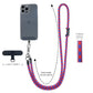 Cell Phone Lanyard Crossbody Rope Around The Neck Wrist Strap for Most Smartphone Case Headset Keychain Offices ID - Red/Blue