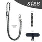 Phone Lanyard Universal Cell Phone Strap Crossbody Cell Phone Lanyard Extra Long Phone Rope Lanyard (White on Black)