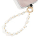 Baroque Pearl Beaded Phone Wrist Strap Irregular Pearl Beaded Lanyard Phone Chain Wristlet Strap Bracelet (Pear Shaped)