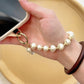 Baroque Pearl Beaded Phone Wrist Strap Irregular Pearl Beaded Lanyard Phone Chain Wristlet Strap Bracelet (Rock Shaped)