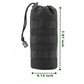 Molle Water Bottle Pouch Tactical Water Bottle Holder Military Drawstring Hydration Carrier (Black)