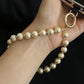 Beaded Phone Wrist Strap Phone Lanyard Hand Strap Detachable Phone Wrist Lanyard (Champagne)