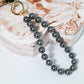 Beaded Phone Wrist Strap Phone Lanyard Hand Strap Detachable Phone Wrist Lanyard (Charcoal Grey)