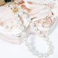 Beaded Phone Wrist Strap Phone Lanyard Hand Strap Detachable Phone Wrist Lanyard (Pearl White)