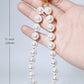 Beaded Phone Wrist Strap Phone Lanyard Hand Strap Detachable Phone Wrist Lanyard (Pearl White)