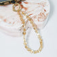 Phone Wrist Strap Beaded Cell Phone Charm Hand Strap Crystal Phone Lanyard Detachable Phone Chain (Amber Gold)