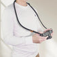 Camera Strap Crossbody Camera Neck Shoulder Strap 127cm Climbing Rope for Photographers Lanyard 10mm Thick - Black