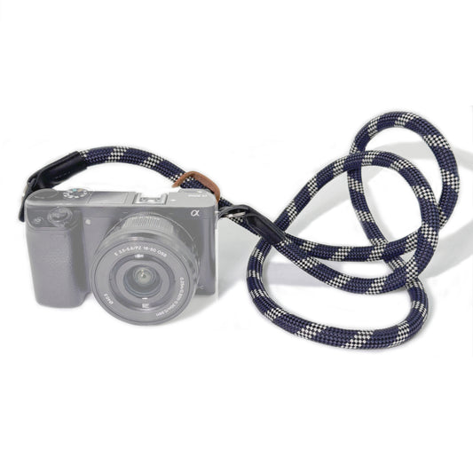 Camera Strap Crossbody Camera Neck Shoulder Strap 127cm Climbing Rope for Photographers Lanyard 10mm Thick - Deep Ocean Blue