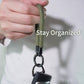 Car Keychain Zinc Alloy Keyring Detachable Key Chain for Women and Men Soft Rope Lanyard Car Key Fob Holder - Army Green