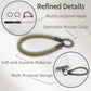 Car Keychain Zinc Alloy Keyring Detachable Key Chain for Women and Men Soft Rope Lanyard Car Key Fob Holder - Army Green