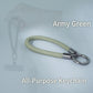 Car Keychain Zinc Alloy Keyring Detachable Key Chain for Women and Men Soft Rope Lanyard Car Key Fob Holder - Army Green