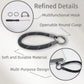Car Keychain Zinc Alloy Keyring Detachable Key Chain for Women and Men Soft Rope Lanyard Car Key Fob Holder - Black Reflective