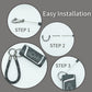 Car Keychain Zinc Alloy Keyring Detachable Key Chain for Women and Men Soft Rope Lanyard Car Key Fob Holder - Black Reflective