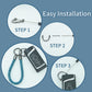 Car Keychain Zinc Alloy Keyring Detachable Key Chain for Women and Men Soft Rope Lanyard Car Key Fob Holder - Camouflage Blue