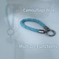 Car Keychain Zinc Alloy Keyring Detachable Key Chain for Women and Men Soft Rope Lanyard Car Key Fob Holder - Camouflage Blue