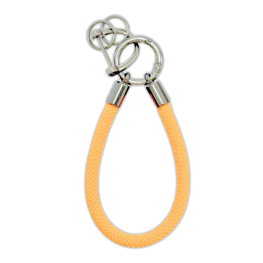 Car Keychain Zinc Alloy Keyring Detachable Key Chain for Women and Men Soft Rope Lanyard Car Key Fob Holder - Orange