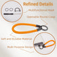 Car Keychain Zinc Alloy Keyring Detachable Key Chain for Women and Men Soft Rope Lanyard Car Key Fob Holder - Orange