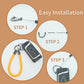 Car Keychain Zinc Alloy Keyring Detachable Key Chain for Women and Men Soft Rope Lanyard Car Key Fob Holder - Orange