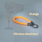 Car Keychain Zinc Alloy Keyring Detachable Key Chain for Women and Men Soft Rope Lanyard Car Key Fob Holder - Orange