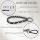 Car Keychain Zinc Alloy Keyring Detachable Key Chain for Women and Men Soft Rope Lanyard Car Key Fob Holder - White on Black