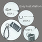 Car Keychain Zinc Alloy Keyring Detachable Key Chain for Women and Men Soft Rope Lanyard Car Key Fob Holder - White on Black