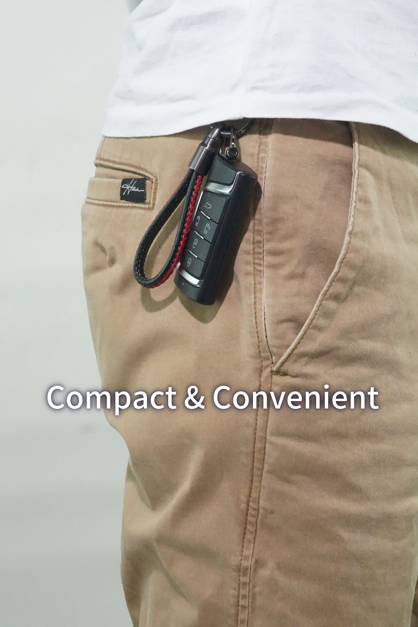 Leather Keychain Car Key Chain Key Fob Holder Mens Leather Keyring Zinc Alloy Women Car Keychain Rotatable - Black/Red
