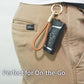 Leather Keychain Car Key Chain Key Fob Holder Mens Leather Keyring Zinc Alloy Women Car Keychain Rotatable - Brown