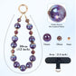 Phone Lanyard Wrist Lanyard for Phone Cell Phone Wrist Strap Phone Chain Strap Beaded Phone Lanyard (Amethyst)