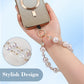 Phone Lanyard Wrist Lanyard for Phone Cell Phone Wrist Strap Phone Chain Strap Beaded Phone Lanyard (Ivory)