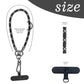 Cell Phone Wrist Strap Phone Lanyard Wrist Phone Wristlet Lanyard Hand Wristlet Strap (White on Black)