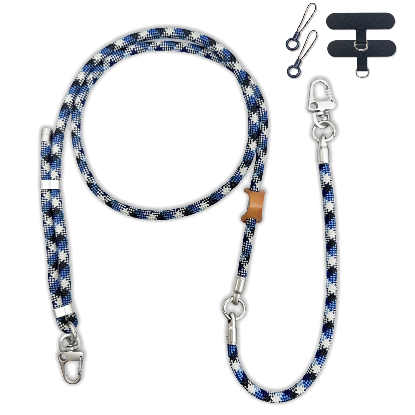 Adjustable Phone Lanyard Crossbody Cellphone Lanyard Around the Neck Extension Rope Phone Strap Detachable Phone Wrist Strap - Air Force Blue