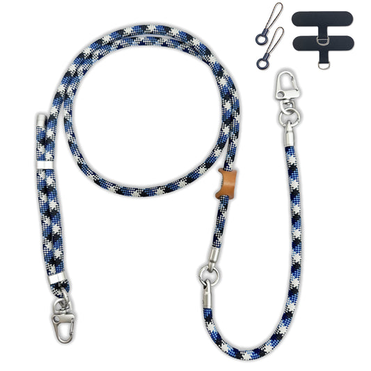 Adjustable Phone Lanyard Crossbody Cellphone Lanyard Around the Neck Extension Rope Phone Strap Detachable Phone Wrist Strap - Air Force Blue