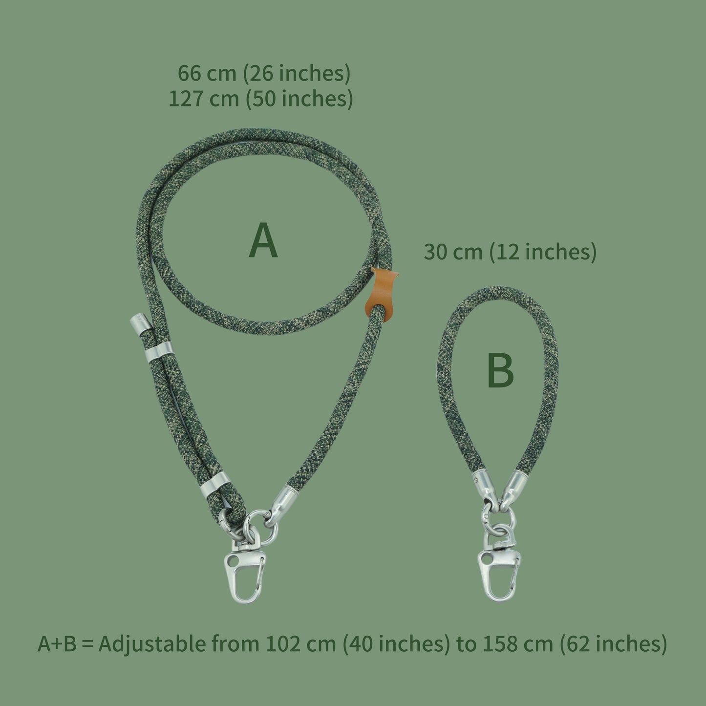 Adjustable Phone Lanyard Crossbody Cellphone Lanyard Around the Neck Extension Rope Phone Strap Detachable Phone Wrist Strap - Camouflage Green
