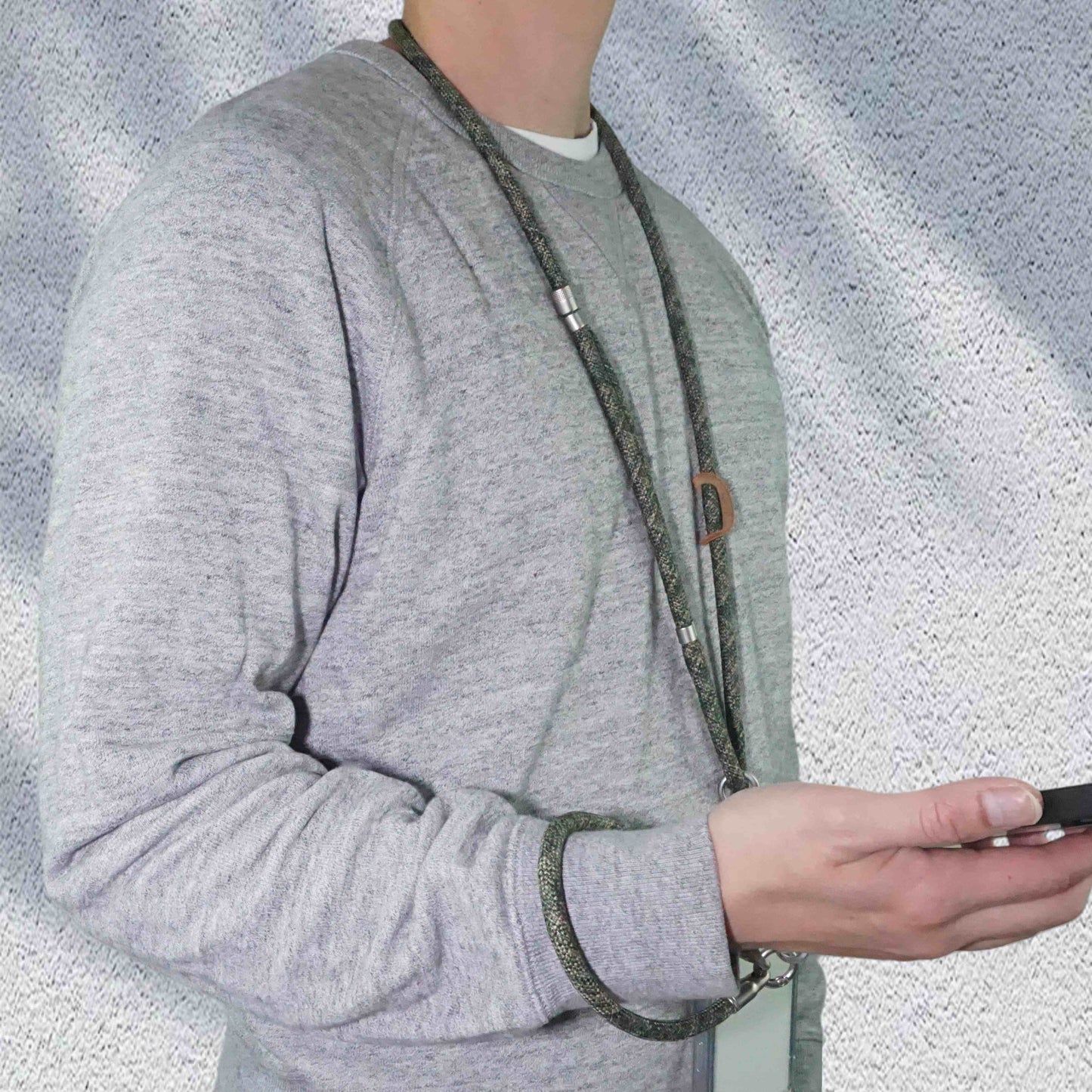 Adjustable Phone Lanyard Crossbody Cellphone Lanyard Around the Neck Extension Rope Phone Strap Detachable Phone Wrist Strap - Camouflage Green