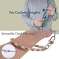 Adjustable Phone Lanyard Crossbody Cellphone Lanyard Around the Neck Extension Rope Phone Strap Detachable Phone Wrist Strap - Khaki