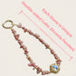 Phone Wristlet Strap Handmade Natural Stone Beaded Wrist Strap Phone Lanyard Chain Wristband Beaded Charm (Rhodochrosite Pink Stone)