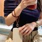 Phone Wristlet Strap Handmade Natural Stone Beaded Wrist Strap Phone Lanyard Chain Wristband Beaded Charm (Red Jasper Stone)