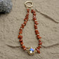 Phone Wristlet Strap Handmade Natural Stone Beaded Wrist Strap Phone Lanyard Chain Wristband Beaded Charm (Red Jasper Stone)