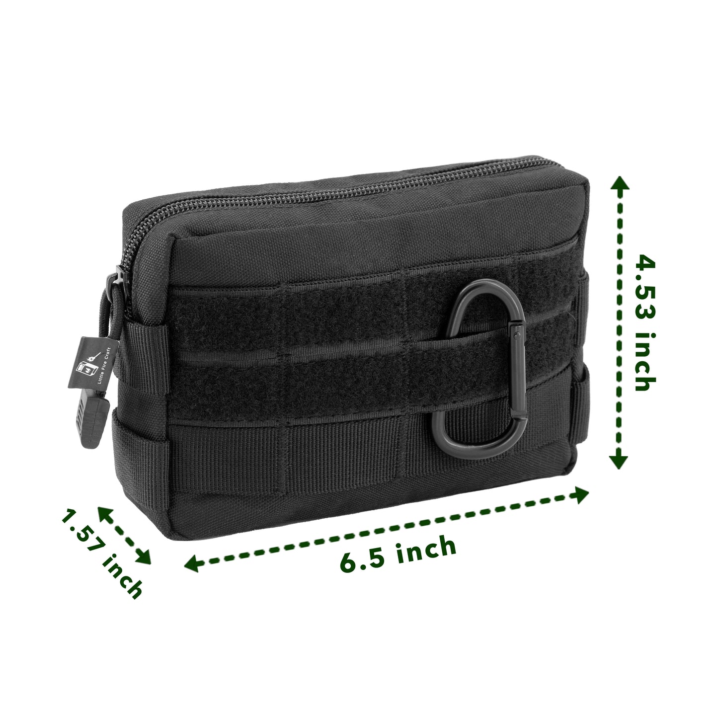 Tactical Molle Pouch Waist Pack Military EDC Pouch Accessories Organizer for Camping Hiking (Black)