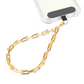 Phone Wrist Strap Metal Cell Phone Strap Phone Wrist Lanyard Phone Chain Wristlet with Phone Lanyard Patch (Gold)