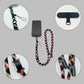 Adjustable Cell Phone Lanyard Crossbody Phone Lanyard Soft Phone Strap Around the Neck Cell Phone Rope (Orange/Black)