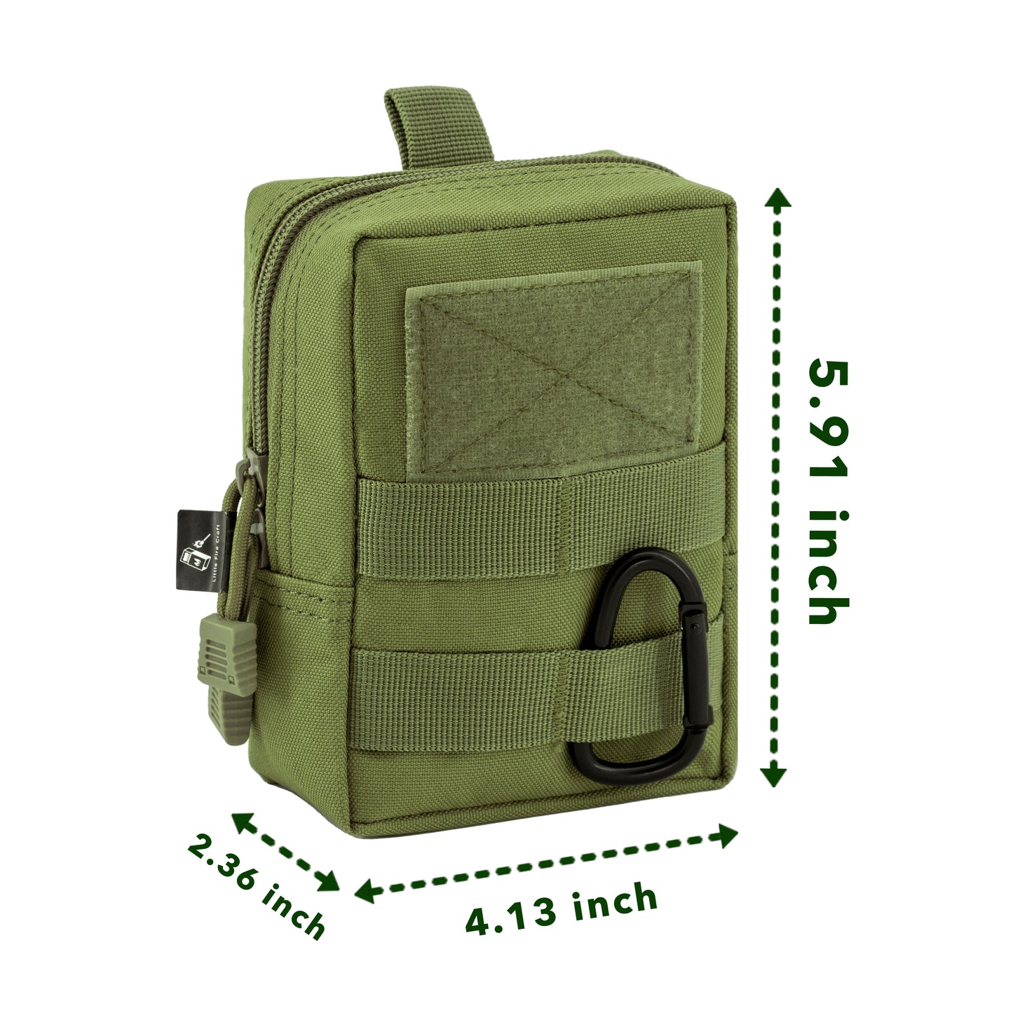 Molle Pouch Tactical Compact Water-Resistant Military Utility EDC Pouch Bag Camping Gear Pouch (Army Green)