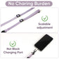 Cell Phone Strap Adjustable Wrist Strap Crossbody Phone Strap Extra Long Phone Lanyard Wrist Lanyard (Lavender Grey)