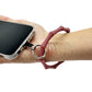 Silicone Phone Wrist Strap Hand Strap Phone Wristlet Strap Keychain Phone Wristband with Phone Tether Tab (Wine Red)